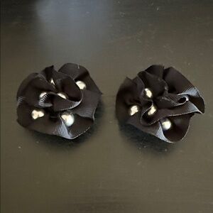 Lindsay Phillips Black Flower with Gray Beads Interchangeable Snaps!